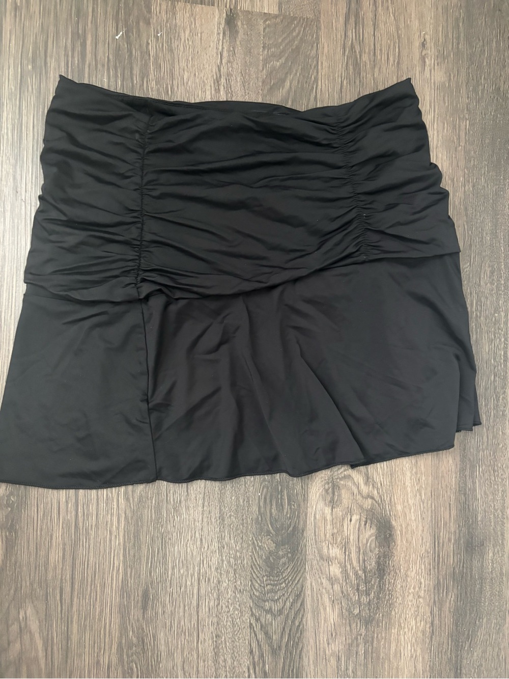 Edikted Black Ruched Mini Skirt